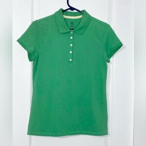 Y2K Izod Stretch Cotton Polo Shirt Green Size Medium